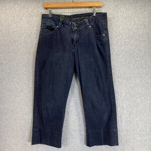Christopher Blue Denim Cropped Leg Pants Jeans Casual Dark Wash Womens Size 10‎